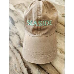 Seaside Baseball Hat Cap One-Size Adjustable Grey Teal One-Size Cotton